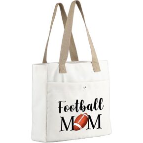 MBMSO Football Mom Tote Bag Football Gifts for Football Lovers Football Team Gifts for Mom Sports Tote Bag Football Gym Bags