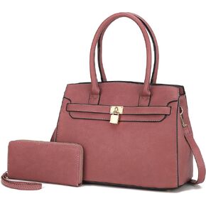 حقيبة يد MKF Set للنساء ومحفظة للمعصم - حقيبة يد من الجلد النباتي بمقبض علوي - حقيبة يد كتف in Kuwait