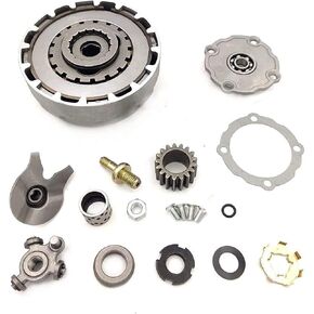 Clutch Assembly 17 Teeth Fit For Semi Auto 50cc-125cc Engine Go-Kart Dirt Bikes ATV