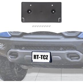 RT-TCZ License Plate Holder Front License Plate Frame Mount Bracket Accessories Compatible with Dodge RAM TRX 2018 2019 2020 2021 2022 2023 2024