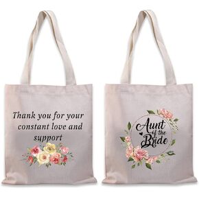 BDPWSS Aunt Of The Bride Tote Bag Wedding Gift For Aunt Thank You For Your Constant Love And Support Bag (Bride aunt TG)