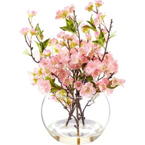 Nearly Natural Cherry Blossom in Large Vase
