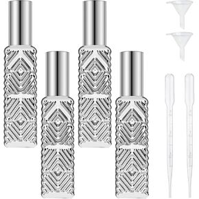 15ml Glass Perfume Sprayer Bottle,4pcs Travel Perfume Bottle Refillable,Black Portable Cologne Atomizer,Empty Refillable Travel Perfume Atomizer Bottles.(Black)