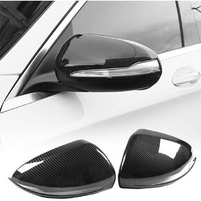 MCARCAR KIT Carbon Fiber Mirror Caps for Mercedes Benz W205 C-Class & W213 E-Class & W222 S Class S550 S600 2015-2019 1 Pair Side Rearview Mirror Caps Car Exterior Outside Shell Add-on Style