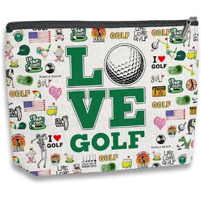 Golf Lover Gifts for Golfer Golf Gifts Inspirational Gifts for Women Men Him Her Player Coach Makeup Bag Golfing Gifts for Women Christmas Birthday Gifts Travel Toiletry Makeup Organizer Zipper Pouch