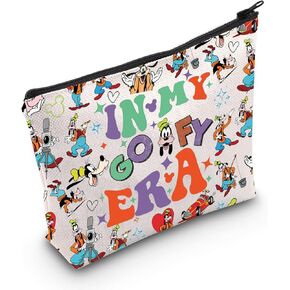 POFULL Goofy Dog Cosmetic Bag Goofy Fans Gift Cartoon Movies Inspired Gift In My Goofy Era Makeup Zipper Pouch (IN MY GOOFY)