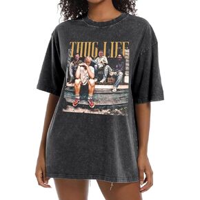 Bellelement Funny Trump Mugshot T-Shirt Vintage Thug Life Graphic T Shirt 2024 Trunnp Shirt
