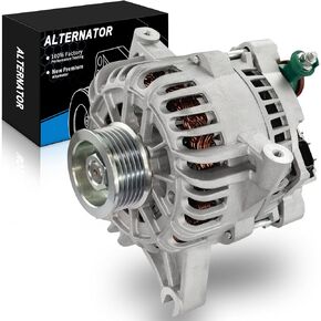 Upgraded Alternator for:-Ford F150 Expedition, For:-Lincoln Mark LT Navigator 5.4L 2004 2005 2006 2007 2008, v8 12V 110 Amp 6 Grooves Clockwise Replace OE# 4L3U10300BA 400-14066 (ALL-NEW)