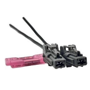 Starter Motor Solenoid Connector Pigtail Plug Repair Harness Compatible with Hyundai Accent, Azera, Elantra, Entourage, Equus, Kona, Santa Fe, Sonata, Tiburon, Tucson, Veloster, Veracruz 2PCS