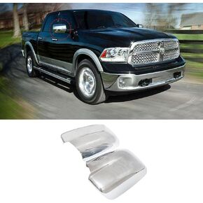 Mirror Cover Fit For 2009-2018 Dodge RAM 1500/2011-2018 RAM 1500/2019-2023 Ram 1500 Classic Chrome ABS W/O Turning Signal