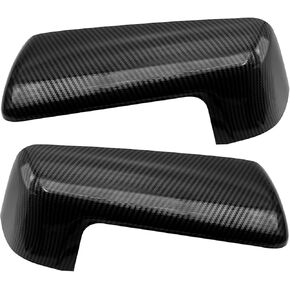 Carbon Fiber Pattern Side Rearview Mirror Replacement for Chevy Silverado 2019-2022 1500/GMC Sierra 1500 Guard Cover Molding Trim