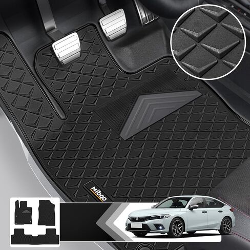سجادات أرضية Mibao لسيارة Ford F-150 SuperCrew 2015-2024 (تشمل 22-24 طراز Lightning)، سجادات سيارة TPE مناسبة لجميع الأحوال الجوية، سجادات أرضية سيارات مضادة للانزلاق مقاومة للماء، مجموعة كاملة من 3 قطع، أسود in Saudi Arabia
