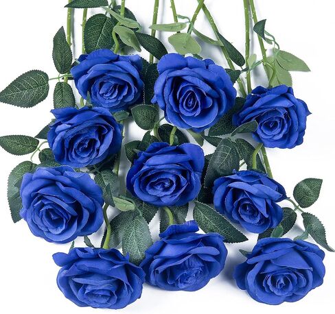 10pcs Silk Rose Flower Artificial Roses with Long Stems for DIY Wedding Bouquets Centerpieces Bridal Shower Party Home Decor (Light Pink) in Kuwait