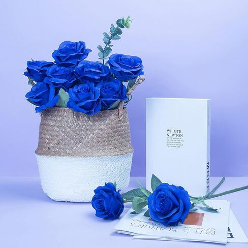 10pcs Silk Rose Flower Artificial Roses with Long Stems for DIY Wedding Bouquets Centerpieces Bridal Shower Party Home Decor (Light Pink) in Kuwait