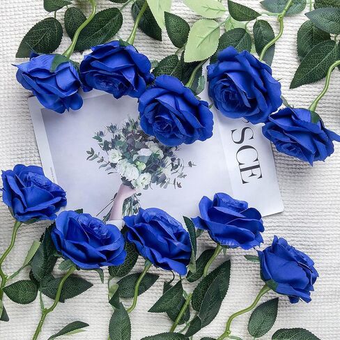 10pcs Silk Rose Flower Artificial Roses with Long Stems for DIY Wedding Bouquets Centerpieces Bridal Shower Party Home Decor (Light Pink) in Kuwait