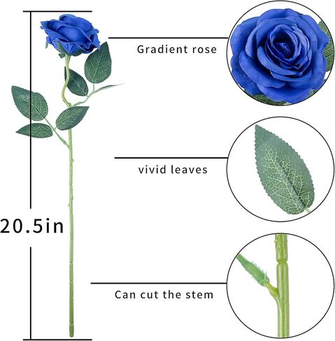 10pcs Silk Rose Flower Artificial Roses with Long Stems for DIY Wedding Bouquets Centerpieces Bridal Shower Party Home Decor (Light Pink) in Kuwait