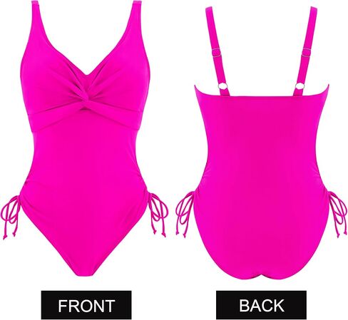 AI'MAGE Women's One Piece Swimsuits 2025 Tummy Control Bathing Suits Push Up V Neck Swimwear with Twist in Saudi Arabia