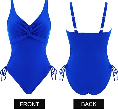 AI'MAGE Women's One Piece Swimsuits 2025 Tummy Control Bathing Suits Push Up V Neck Swimwear with Twist in Saudi Arabia