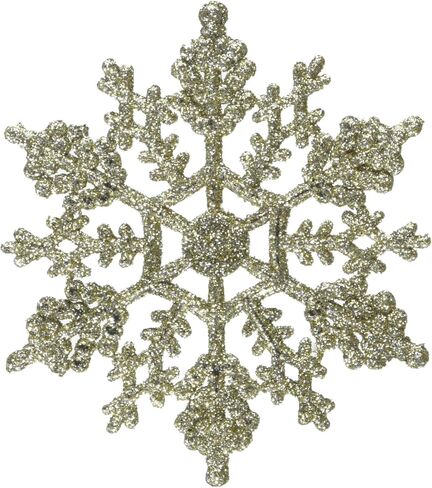 Vickerman Plastic Glitter Snowflake, 4-Inch, Red, 24 Per Box in Kuwait