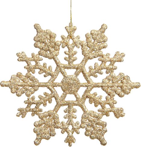 Vickerman Plastic Glitter Snowflake, 4-Inch, Red, 24 Per Box in Kuwait