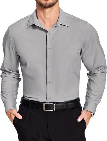 COOFANDY Men's Dress Shirt Wrinkle Free Long Sleeve Button Down Formal Shirts in Saudi Arabia