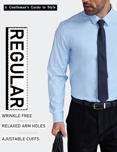 COOFANDY Men's Dress Shirt Wrinkle Free Long Sleeve Button Down Formal Shirts in Saudi Arabia