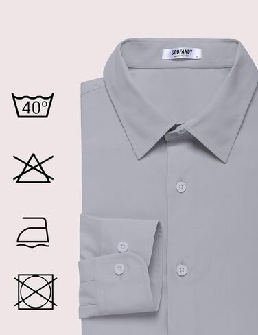 COOFANDY Men's Dress Shirt Wrinkle Free Long Sleeve Button Down Formal Shirts in Saudi Arabia
