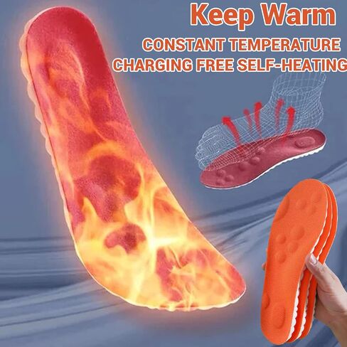 2 Pairs 4D Constant Temperature Comfort Starter U-Shape Insoles, 4D Memory Foam Insoles,Breathable Strong Arch Support Insoles Inserts(Black & Grey,43-44) in Saudi Arabia
