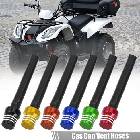 6Pcs Colorful Gas Cap Vent Tube with Valve Ball,Fuel Gas Tank Cap Breather Vent Hose, Two-way Breather Tube Vent for Motorcycle 50cc 110cc 125cc 150cc Pit Bike Tao tao Kids ATV Quad Trail Bike in Saudi Arabia