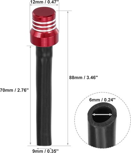 6Pcs Colorful Gas Cap Vent Tube with Valve Ball,Fuel Gas Tank Cap Breather Vent Hose, Two-way Breather Tube Vent for Motorcycle 50cc 110cc 125cc 150cc Pit Bike Tao tao Kids ATV Quad Trail Bike in Saudi Arabia