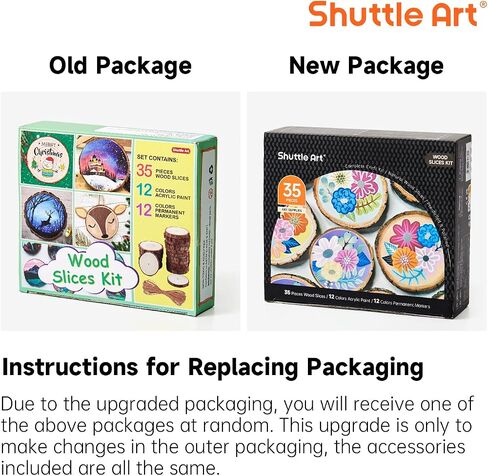 Kids Wood Painting Craft Kit, Glow-in-the-Dark Paint and Diamond Painting on Wood Slices with Stickers & Wiggle Eyes, Ideal Arts and Crafts for Kids Ages 5-12, Gifts for Halloween, Christmas, Birthday in Saudi Arabia