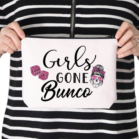 TSOTMO Funny Bunco Gift Girls Night Out Gone Bunco Bunco Party Girls Zipper Pouch Makeup Bag (Girls Gone Bunco) in Saudi Arabia