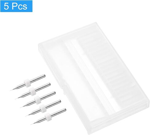 Uxcell PCB لقم الثقب 1.25 مم كربيد التنجستن أداة دوارة مجوهرات CNC النقش طباعة لوحة دوائر كهربائية لقم الثقب الصغير 1/8 بوصة عرقوب 5 قطع in Kuwait