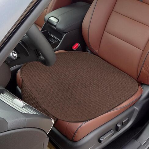ASUBHA Car Seat Covers Cushion Pad, Seat Covers for Cars, Breathable Anti-Slip Car Seat Pad, Car Interior Accessories Auto Front Seat Protector Mat Universal Fit for Most Cars (Beige) in Kuwait