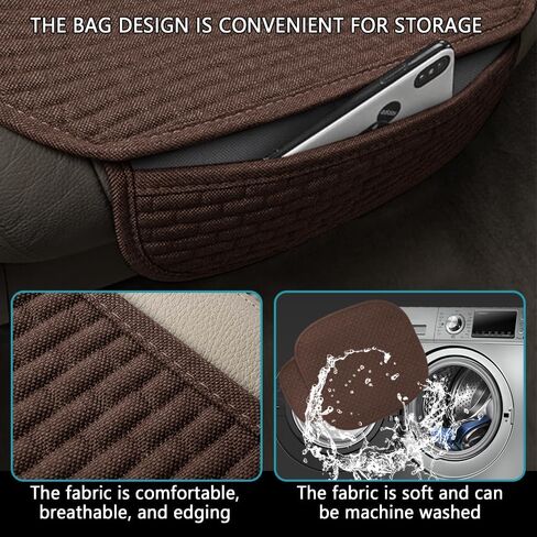 ASUBHA Car Seat Covers Cushion Pad, Seat Covers for Cars, Breathable Anti-Slip Car Seat Pad, Car Interior Accessories Auto Front Seat Protector Mat Universal Fit for Most Cars (Beige) in Kuwait