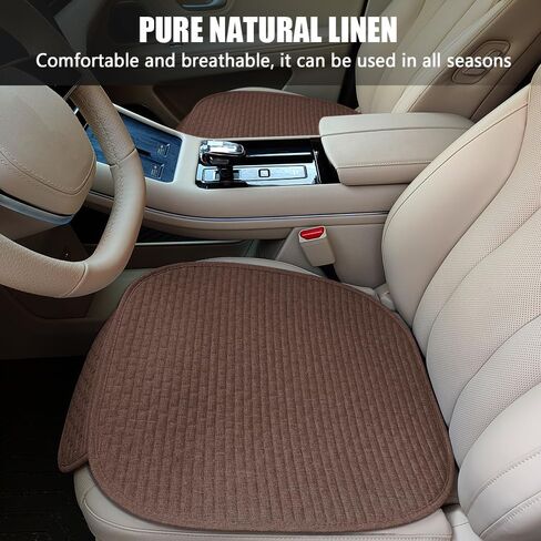 ASUBHA Car Seat Covers Cushion Pad, Seat Covers for Cars, Breathable Anti-Slip Car Seat Pad, Car Interior Accessories Auto Front Seat Protector Mat Universal Fit for Most Cars (Beige) in Kuwait