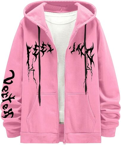 SOLY HUX Men's Graphic Zip Up Hoodies Sweatshirt Drawstring Long Sleeve Casual Streetwear Jacket in Kuwait
