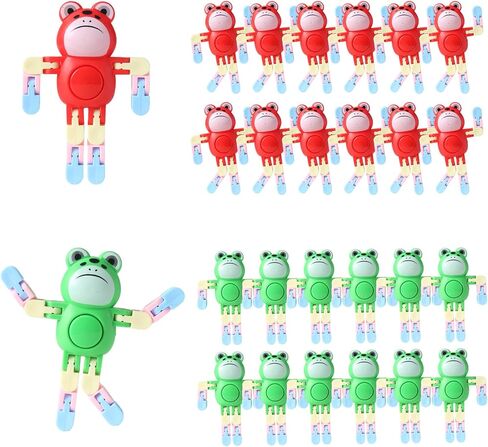 Robot Fidget Spinners Toys Transformable Fingertip Gyro Chain Toy Deformable DIY Stress Relief Fidget Toy for Adults Kids ADHD Autism Pinata Goodie Bag Birthday School Prizes Gift(24 PCS) in Saudi Arabia