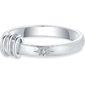 Sterling Silver Stackable Rings for Women, Dainty Stacking CZ Ring Non Tarnish Statement Style Design Trendy Fashion Promise Eternity Ring Thin Engagement Wedding Bands for Stacking Jewelry
