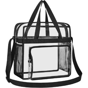 Clear Bag for Stadium Events 12x12x6, Clear Bag Clear Tote Bag with Reinforced Straps for Sporting Events Travel