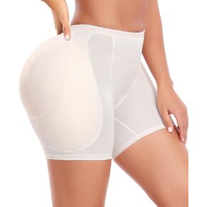 POP CLOSETS Women Hip Padded Booty Lifter Shapewear Thicker Enhancer Removable 4 Pads Control Panty for Bigger Butt
