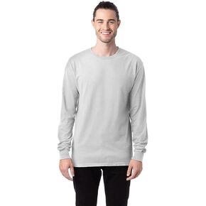 Hanes ComfortWash Long Sleeve Tee, White – Soft Garment-Dyed Cotton Perfect for Casual Wear & Layering