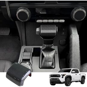 2024 Tacoma Center Console Gear Shift Trim, Carbon Fiber Pattern, Interior Decorative Cover for Tacoma