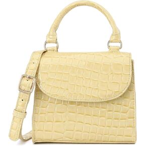 Mini Top Handle Bag for Women Faux Leather Small Crossbody Purse Girls Tote Handbags