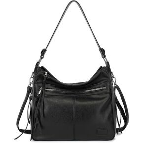 Hobo Bags for Women Top Handle Crossbody Shoulder Bag PU Leather Large Capacity Tote Satchel Purse Handbag