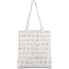 CMNIM Butt Characters Tote Bag Booty Pattern Tote Buttwiser Gifts Big Booty Themed Gifts For Best Friend Birthday Christmas