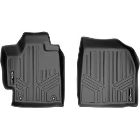 SMARTLINER Custom Fit Floor Mats 1st Row Liner Set Black for 2008-2013 Toyota Highlander Non Hybrid