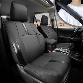 CoverCenter® for Toyota 4Runner Seat Covers 2011-2024(2-Row,5 Seats Model ONLY),Custom-Fit Full Set Bright Red Seat Cover for 4Runner 2024 2023 2022 2021 2020 2019 2018-2011 Luxury Leather Accessories
