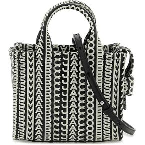 Marc Jacobs The Monogram Leather Crossbody Tote Bag Black/White One Size
