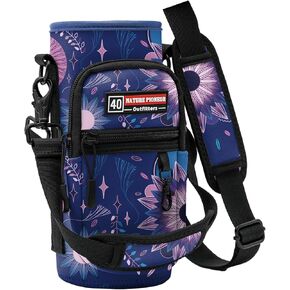 NATURE PIONEOR Water Bottle Carrier Holder Sleeve with Adjustable Strap 25 oz, Insulated Water Bottle Holder Sling Bag